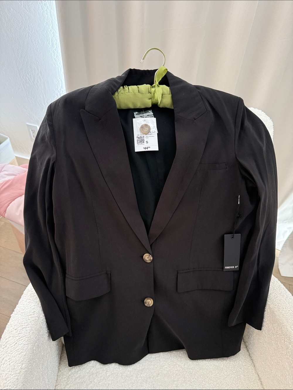 Forever 21 Black Classic Two-Button Blazer